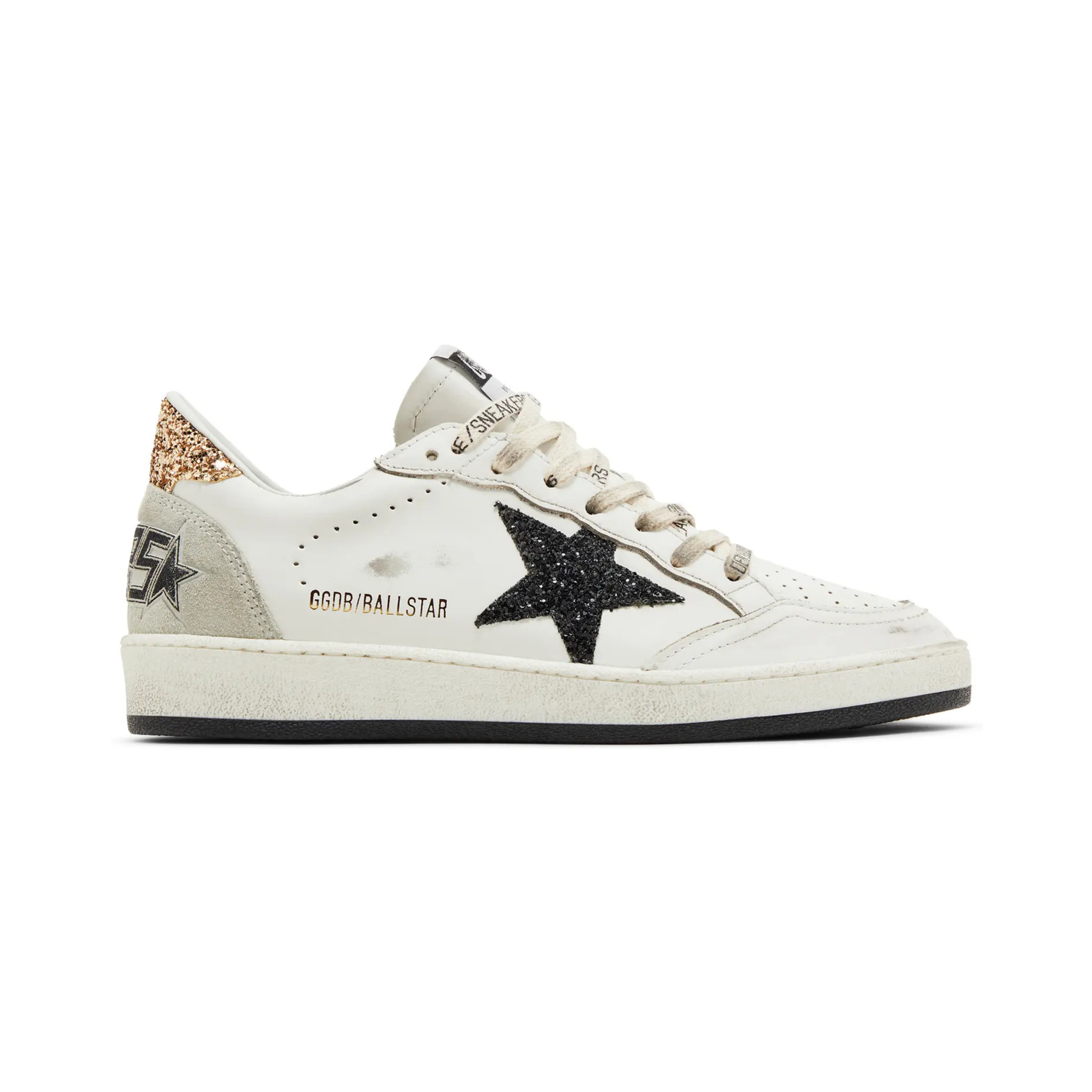 Golden Goose Wmns Ballstar 'White Black Gold Ice'