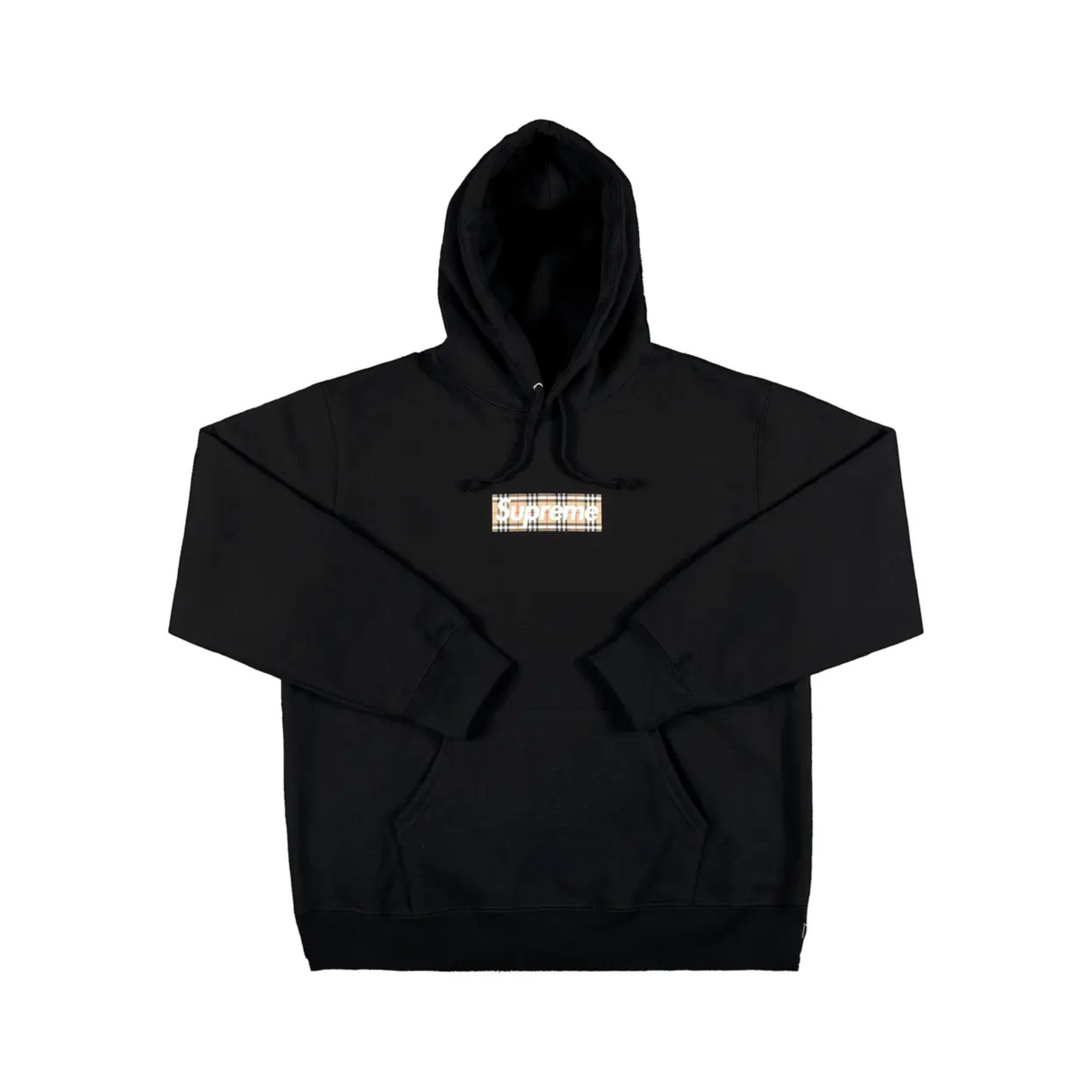 Supreme x Burberry Box Logo Hooded Sweatshirt 'Black'