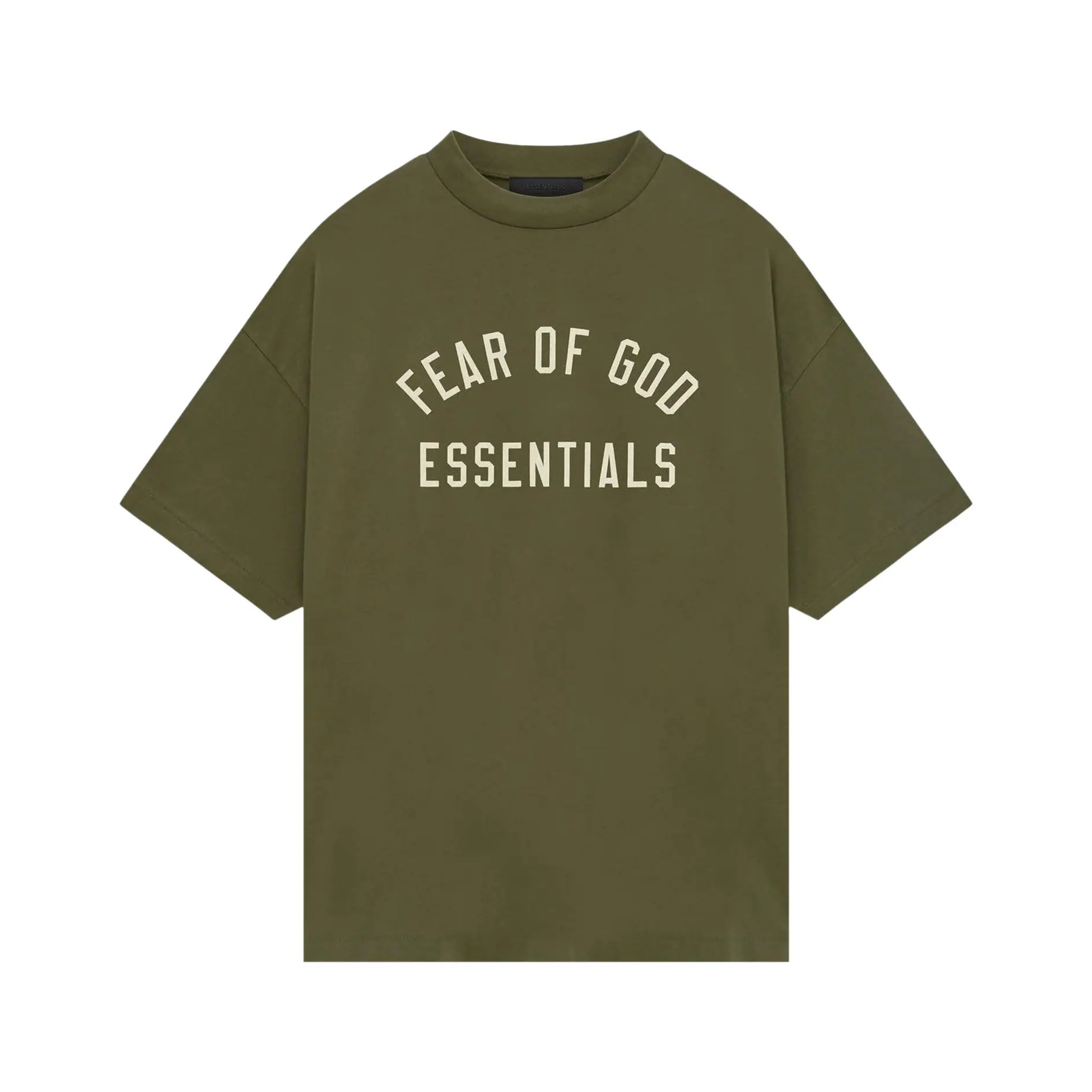 Fear of God Essentials Jersey Crewneck Tee 'Military'