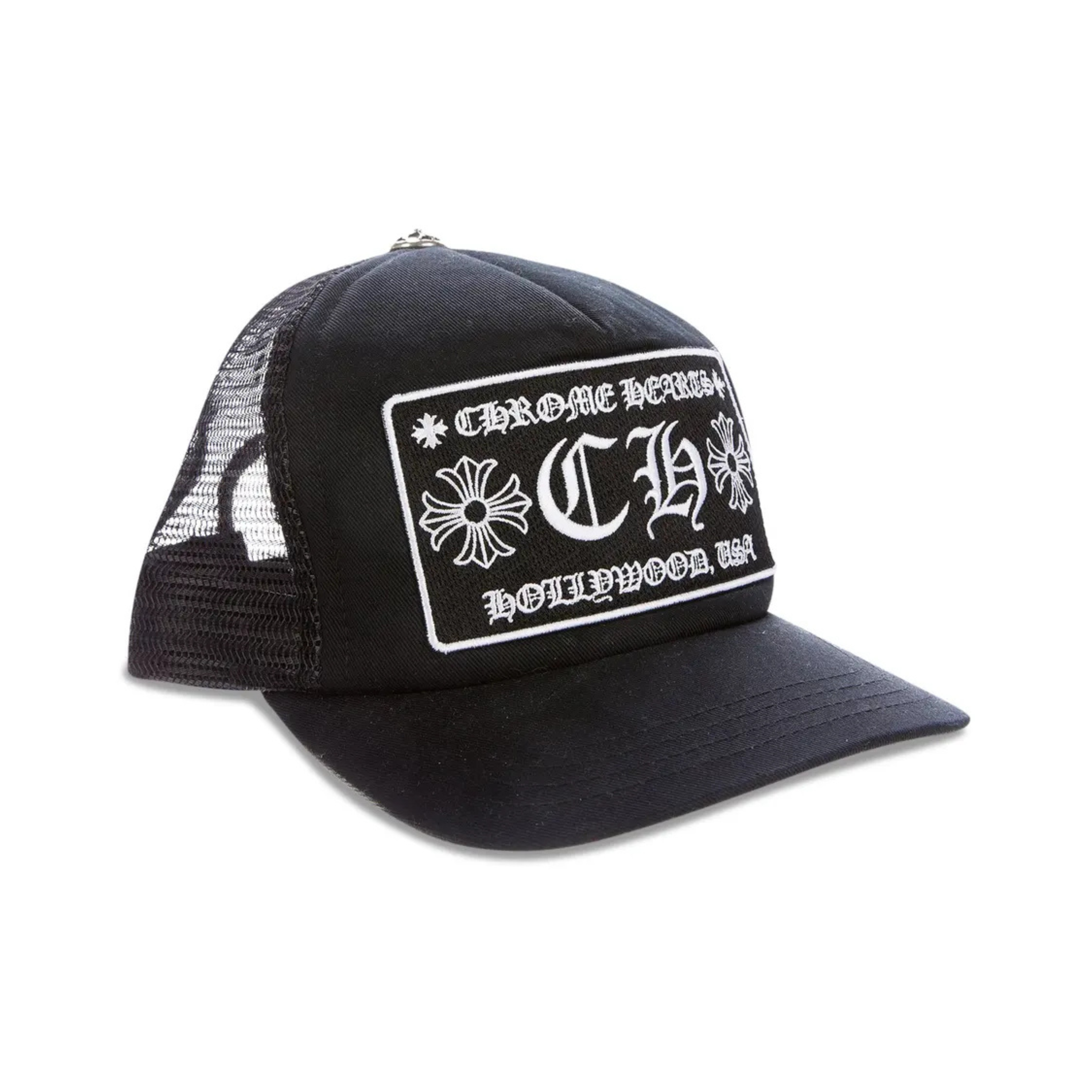 Chrome Hearts CH 'Hollywood' Trucker Hat Black/Black