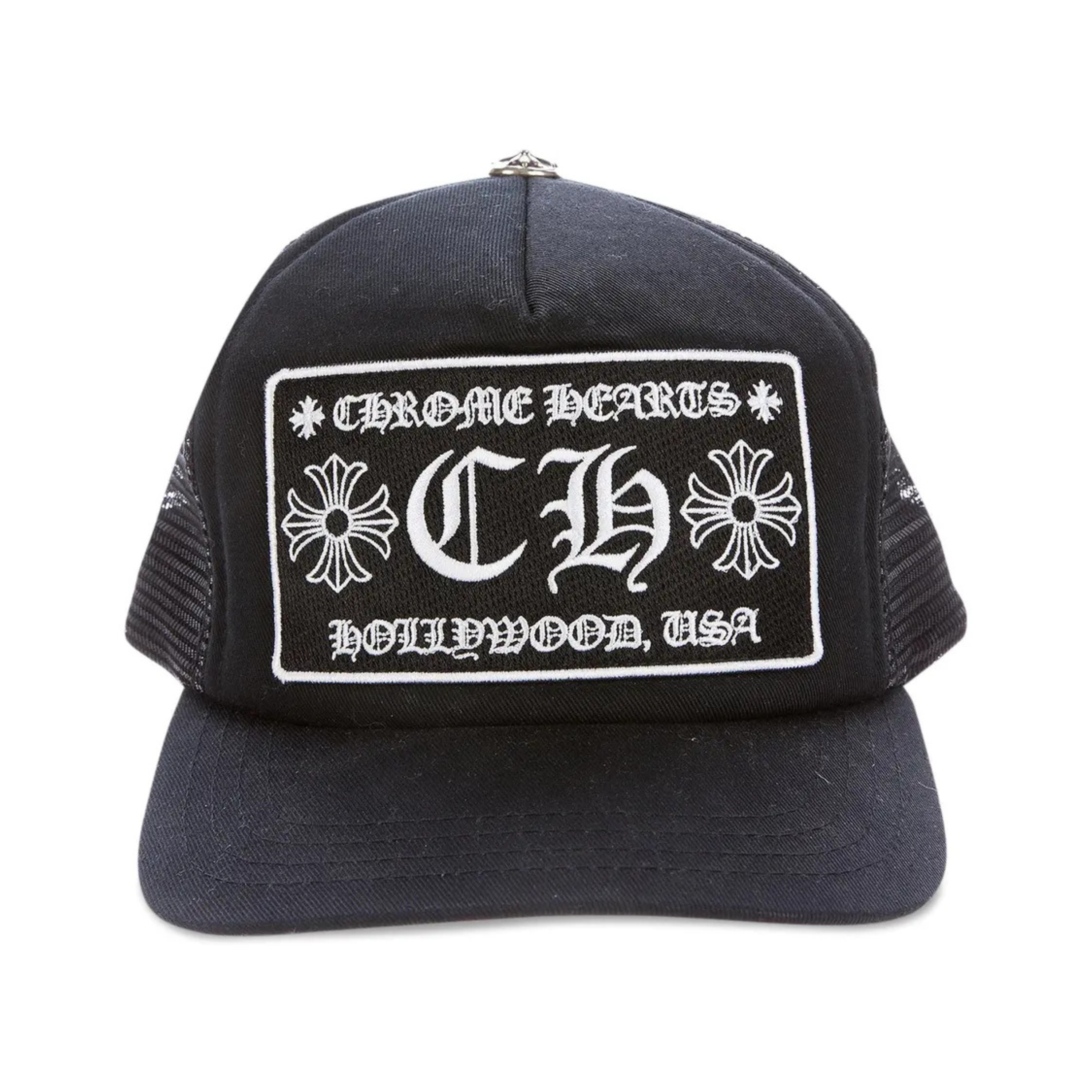 Chrome Hearts CH 'Hollywood' Trucker Hat Black/Black