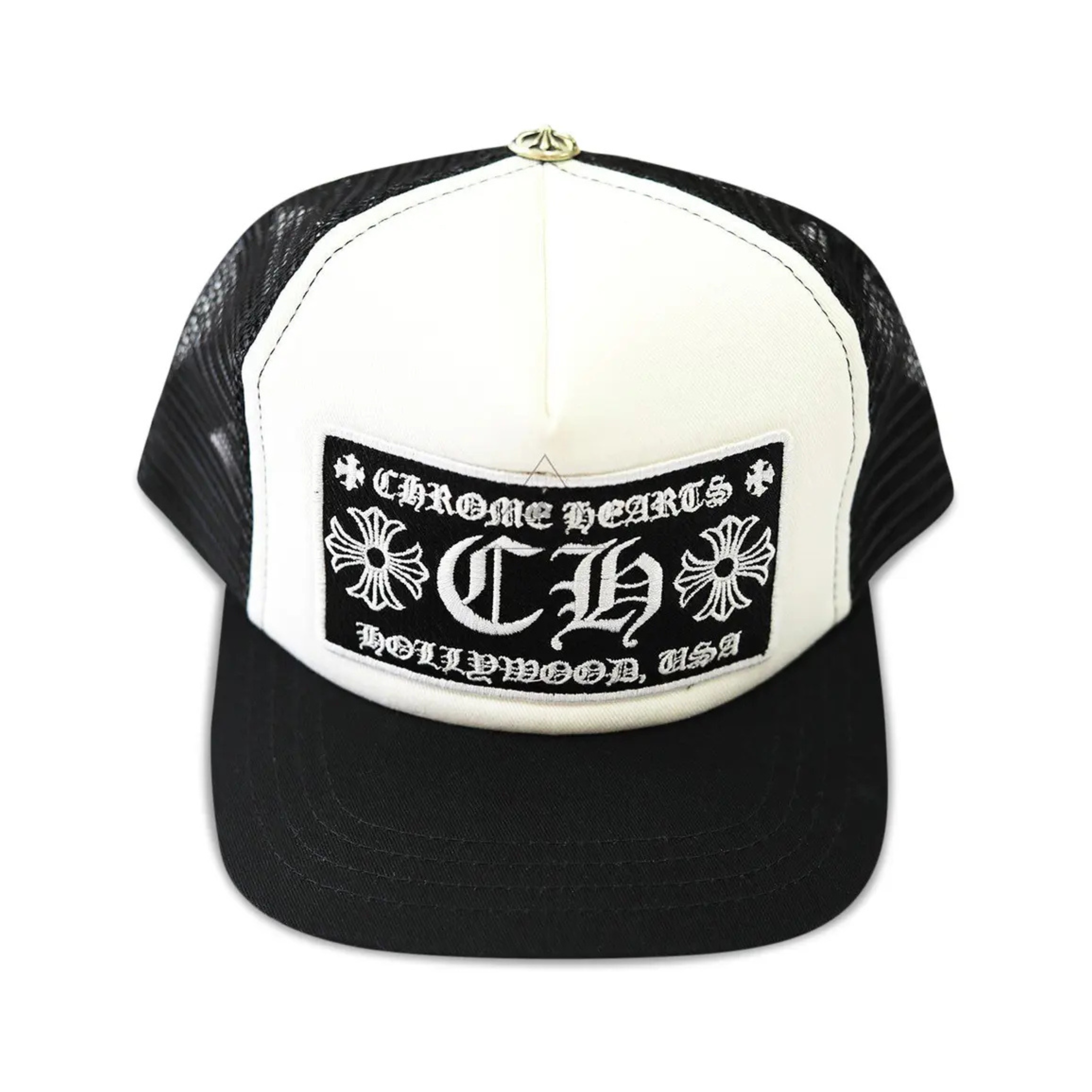 Chrome Hearts CH 'Hollywood' Trucker Hat Black/White